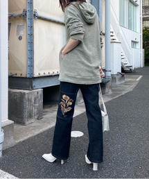 Ameri（アメリ）の「IMANE PAINTER PANTS（デニムパンツ）」 - WEAR