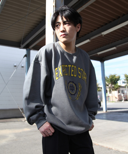 ZIP FIVE（ジップファイブ）の「【ZIP FIVE】【肉厚】ビッグシルエットカレッジロゴスウェット（スウェット・レディース・ブラック/グレー/オートミール/ブラック系/ネイビー系/ダークグリーン/カーキ/グレー系/ホワイト/ネイビー/チャコール/アイボリー/ホワイト系/アイボリー系・X-LARGE/LARGE/MEDIUM）」の8枚目の写真