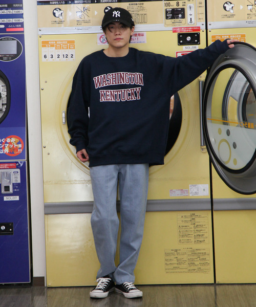 ZIP FIVE（ジップファイブ）の「【ZIP FIVE】【肉厚】ビッグシルエットカレッジロゴスウェット（スウェット・レディース・ブラック/グレー/オートミール/ブラック系/ネイビー系/ダークグリーン/カーキ/グレー系/ホワイト/ネイビー/チャコール/アイボリー/ホワイト系/アイボリー系・X-LARGE/LARGE/MEDIUM）」の18枚目の写真