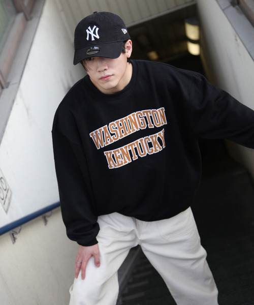 ZIP FIVE（ジップファイブ）の「【ZIP FIVE】【肉厚】ビッグシルエットカレッジロゴスウェット（スウェット・レディース・ブラック/グレー/オートミール/ブラック系/ネイビー系/ダークグリーン/カーキ/グレー系/ホワイト/ネイビー/チャコール/アイボリー/ホワイト系/アイボリー系・X-LARGE/LARGE/MEDIUM）」の16枚目の写真