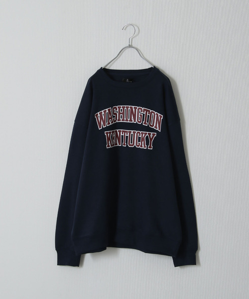 ZIP FIVE（ジップファイブ）の「【ZIP FIVE】【肉厚】ビッグシルエットカレッジロゴスウェット（スウェット・レディース・ブラック/グレー/オートミール/ブラック系/ネイビー系/ダークグリーン/カーキ/グレー系/ホワイト/ネイビー/チャコール/アイボリー/ホワイト系/アイボリー系・X-LARGE/LARGE/MEDIUM）」の21枚目の写真