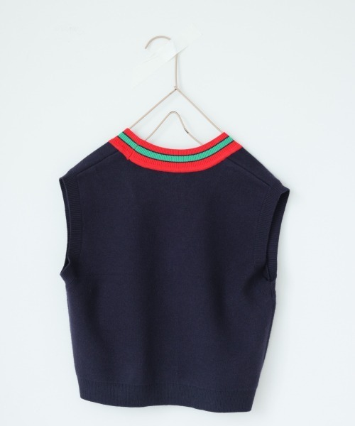 LOWRYS FARM(ローリーズファーム)の「ガラニットベスト 237118(ベスト・キッズ・ベージュ/ネイビー/ブルー系その他・110cm/120cm/130cm)」の7枚目の写真