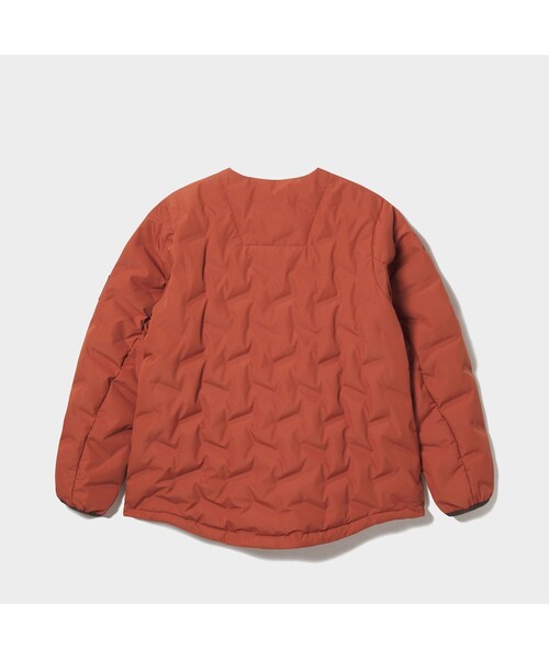 AIGLE（エーグル）の「撥水 ダブルクロス キルテッド ノンカラー ダウンジャケット（ダウンジャケット/コート・レディース・レッド系その他/ダークネイビー・40/38/36）」の9枚目の写真