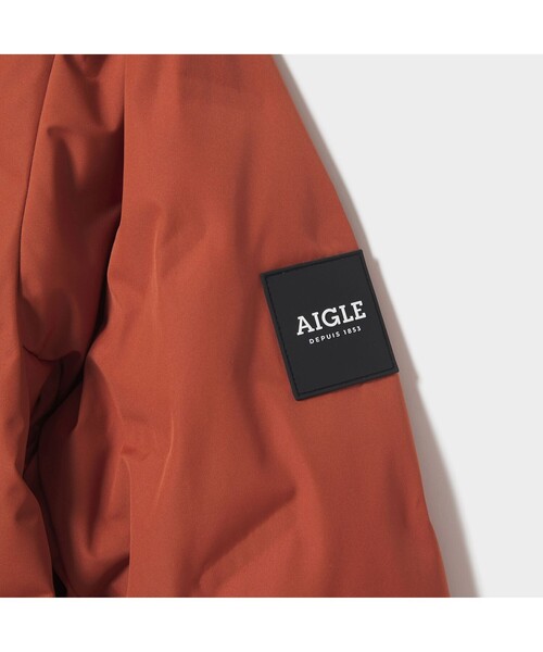 AIGLE（エーグル）の「撥水 ダブルクロス キルテッド ノンカラー ダウンジャケット（ダウンジャケット/コート・レディース・レッド系その他/ダークネイビー・40/38/36）」の4枚目の写真