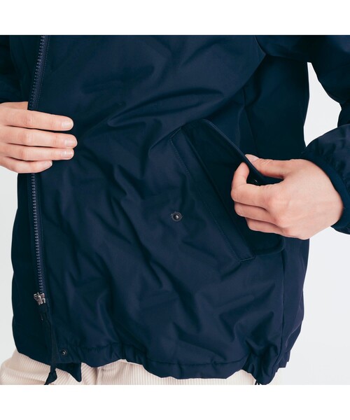 AIGLE（エーグル）の「撥水 ダブルクロス キルテッド ノンカラー ダウンジャケット（ダウンジャケット/コート・レディース・レッド系その他/ダークネイビー・40/38/36）」の5枚目の写真