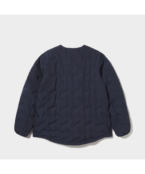 AIGLE（エーグル）の「撥水 ダブルクロス キルテッド ノンカラー ダウンジャケット（ダウンジャケット/コート・レディース・レッド系その他/ダークネイビー・40/38/36）」の20枚目の写真