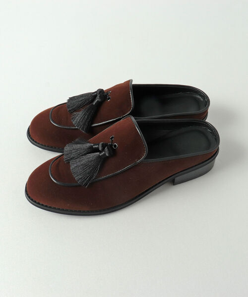 GLOSTER(グロスター)の「【GLOSTER/グロスター】VELVET MULE ベルベットミュール サンダル(サンダル・メンズ・ブラック/ブラウン・26/27/28)」の5枚目の写真