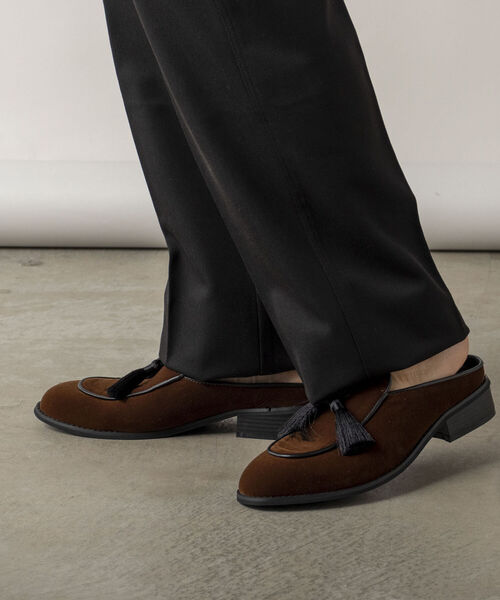 GLOSTER(グロスター)の「【GLOSTER/グロスター】VELVET MULE ベルベットミュール サンダル(サンダル・メンズ・ブラック/ブラウン・26/27/28)」の6枚目の写真