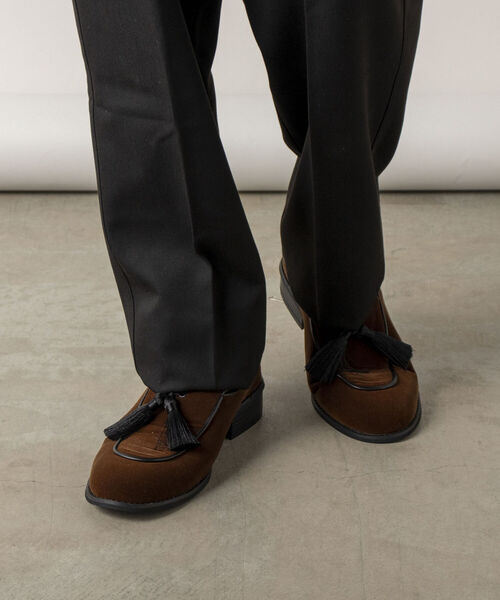 GLOSTER(グロスター)の「【GLOSTER/グロスター】VELVET MULE ベルベットミュール サンダル(サンダル・メンズ・ブラック/ブラウン・26/27/28)」の7枚目の写真