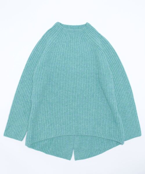 Bou Jeloud(ブージュルード)の「ふわふわカラーリブニット(ニット/セーター・レディース・チャコールグレー/パープル/オフホワイト/グリーン・FREE)」の3枚目の写真