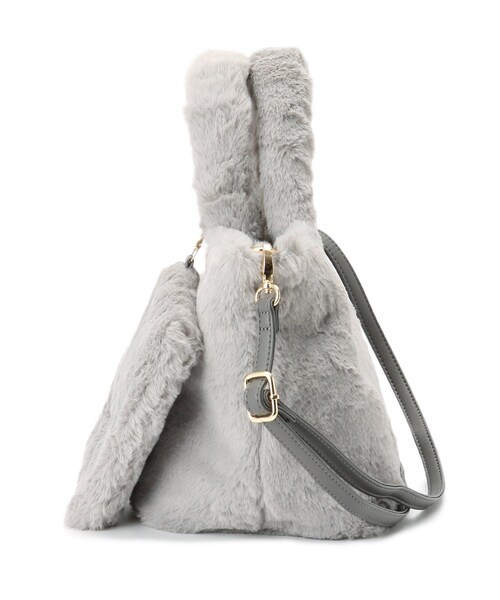 SHOO・LA・RUE（シューラルー）の「◆ポーチ付2WAYエコファーランチトート（トートバッグ・レディース・ブラウン系その他/グレー/ブラウン系8/ブラック/ダークグリーン系7/イエロー系7/オレンジ系その他5/ライトグリーン/ピンク系/ライトベージュ・00）」の13枚目の写真