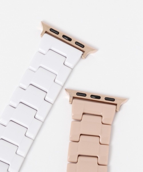 Me%(ミィパーセント)の「AppleWatchアクリルカラーバンド【UNISEX】【全サイズ対応】(デジタル腕時計・レディース・ホワイト/ブラック/ベージュ・MEDIUM/LARGE)」の5枚目の写真