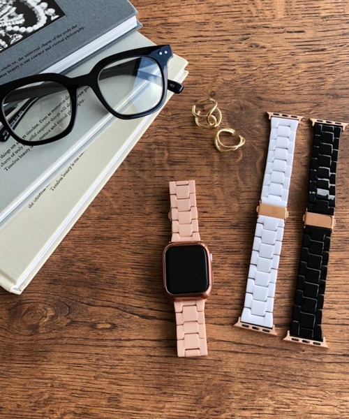 Me%(ミィパーセント)の「AppleWatchアクリルカラーバンド【UNISEX】【全サイズ対応】(デジタル腕時計・レディース・ホワイト/ブラック/ベージュ・MEDIUM/LARGE)」の20枚目の写真
