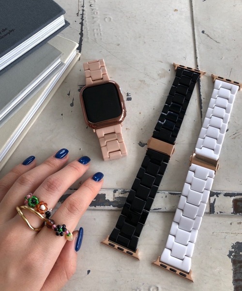 Me%(ミィパーセント)の「AppleWatchアクリルカラーバンド【UNISEX】【全サイズ対応】(デジタル腕時計・レディース・ホワイト/ブラック/ベージュ・MEDIUM/LARGE)」の21枚目の写真