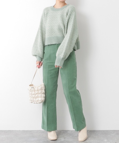 Heather(ヘザー)の「柄編ハイネックショートニット 239257(ニット/セーター・レディース・ブラック系その他/グリーン系その他/イエロー系その他・FREE)」の10枚目の写真