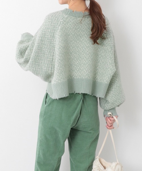 Heather(ヘザー)の「柄編ハイネックショートニット 239257(ニット/セーター・レディース・ブラック系その他/グリーン系その他/イエロー系その他・FREE)」の12枚目の写真