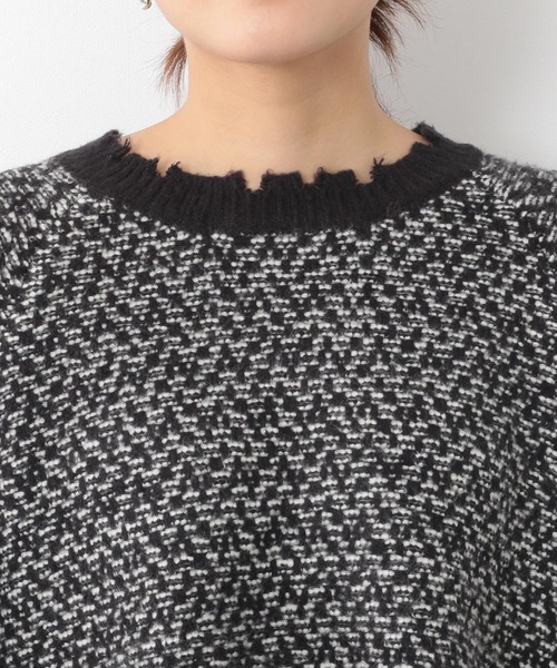 Heather(ヘザー)の「柄編ハイネックショートニット 239257(ニット/セーター・レディース・ブラック系その他/グリーン系その他/イエロー系その他・FREE)」の5枚目の写真
