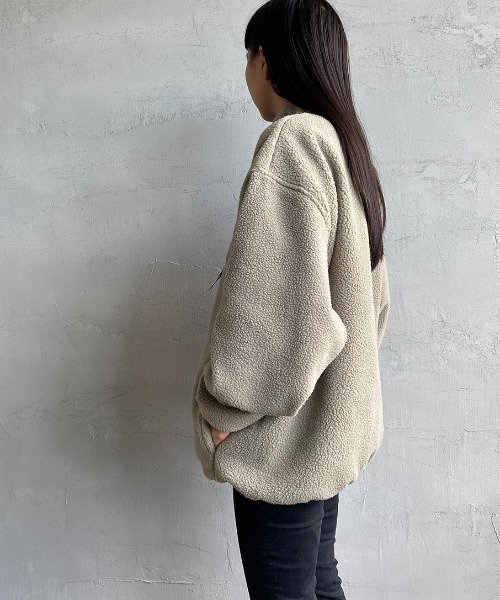 BEN DAVIS（ベンデイビス）の「[BEN DAVIS/ベンデイビス] ハーフスナップボタン ボアブルゾン（その他アウター・レディース・グレイッシュベージュ/ダークグリーン/パープル/イエロー・M/L/XL）」の18枚目の写真