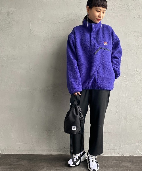 BEN DAVIS（ベンデイビス）の「[BEN DAVIS/ベンデイビス] ハーフスナップボタン ボアブルゾン（その他アウター・レディース・グレイッシュベージュ/ダークグリーン/パープル/イエロー・M/L/XL）」の21枚目の写真