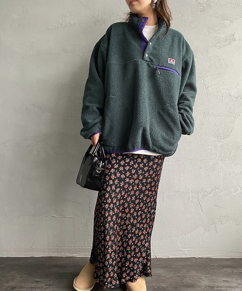 BEN DAVIS（ベンデイビス）の「[BEN DAVIS/ベンデイビス] ハーフスナップボタン ボアブルゾン（その他アウター・レディース・グレイッシュベージュ/ダークグリーン/パープル/イエロー・M/L/XL）」の5枚目の写真