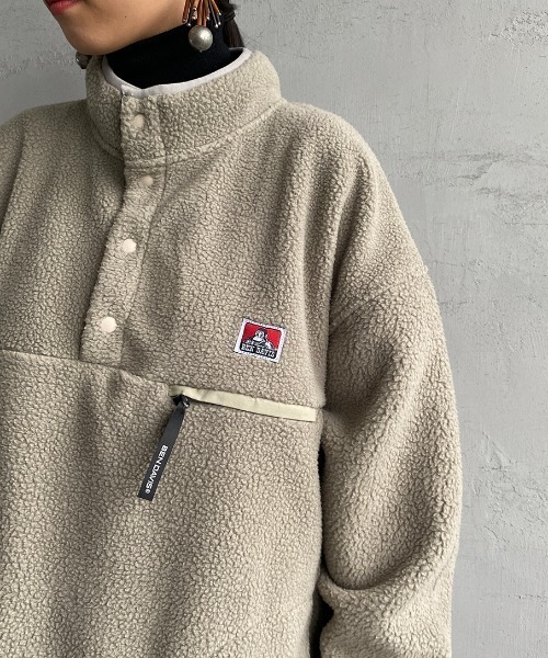 BEN DAVIS（ベンデイビス）の「[BEN DAVIS/ベンデイビス] ハーフスナップボタン ボアブルゾン（その他アウター・レディース・グレイッシュベージュ/ダークグリーン/パープル/イエロー・M/L/XL）」の22枚目の写真