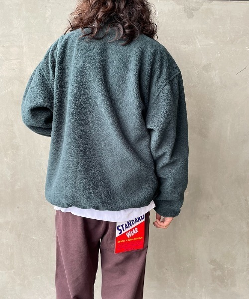 BEN DAVIS（ベンデイビス）の「[BEN DAVIS/ベンデイビス] ハーフスナップボタン ボアブルゾン（その他アウター・レディース・グレイッシュベージュ/ダークグリーン/パープル/イエロー・M/L/XL）」の9枚目の写真