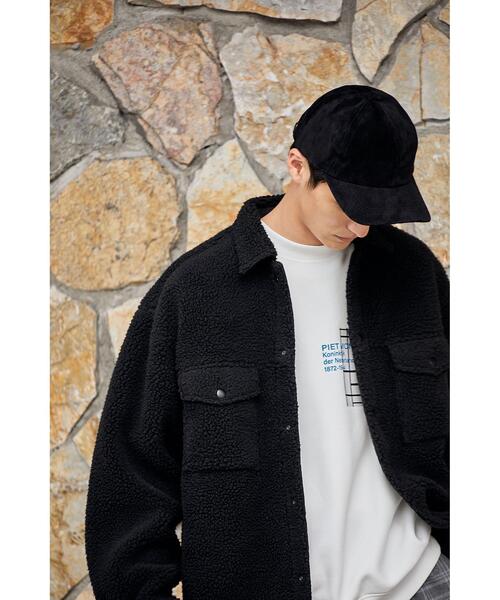green label relaxing(グリーンレーベルリラクシング)の「ボアフリース CPOジャケット(ブルゾン・メンズ・ベージュ/ブラック・L/S/M)」の3枚目の写真