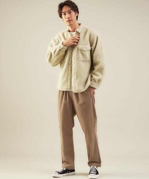 green label relaxing(グリーンレーベルリラクシング)の「ボアフリース CPOジャケット(ブルゾン・メンズ・ベージュ/ブラック・L/S/M)」の13枚目の写真