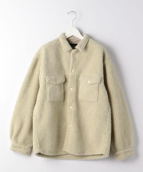 green label relaxing(グリーンレーベルリラクシング)の「ボアフリース CPOジャケット(ブルゾン・メンズ・ベージュ/ブラック・L/S/M)」の14枚目の写真