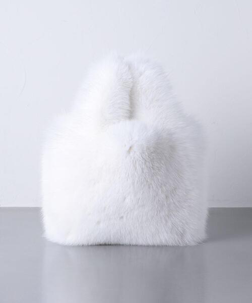 LUDLOW(ラドロー)の「<LUDLOW(ラドロー)>FOX FUR バッグ(ハンドバッグ・レディース・ホワイト/ロイヤルブルー・FREE)」の1枚目の写真