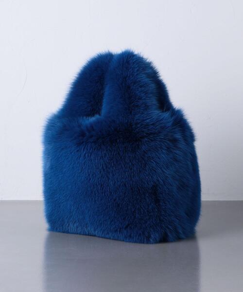 LUDLOW(ラドロー)の「<LUDLOW(ラドロー)>FOX FUR バッグ(ハンドバッグ・レディース・ホワイト/ロイヤルブルー・FREE)」の10枚目の写真