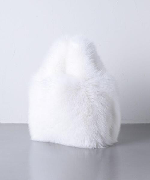 LUDLOW(ラドロー)の「<LUDLOW(ラドロー)>FOX FUR バッグ(ハンドバッグ・レディース・ホワイト/ロイヤルブルー・FREE)」の3枚目の写真