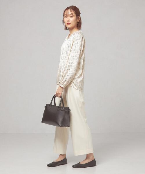 closet story（クローゼットストーリー）の「＜closet story（クローゼットストーリー）＞ドット ピコフリル スタンドカラーブラウス（シャツ/ブラウス・レディース・ホワイト/ブラック/ピンク・FREE）」の10枚目の写真