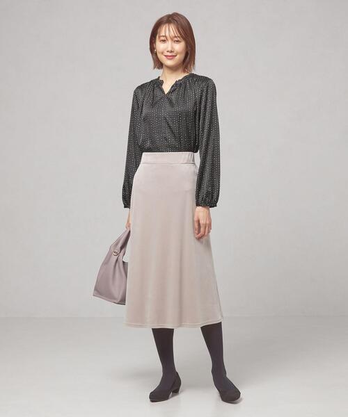 closet story（クローゼットストーリー）の「＜closet story（クローゼットストーリー）＞ドット ピコフリル スタンドカラーブラウス（シャツ/ブラウス・レディース・ホワイト/ブラック/ピンク・FREE）」の9枚目の写真