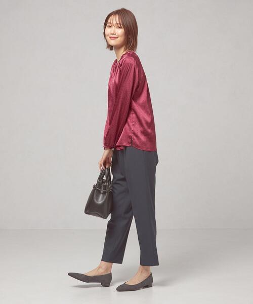 closet story（クローゼットストーリー）の「＜closet story（クローゼットストーリー）＞ドット ピコフリル スタンドカラーブラウス（シャツ/ブラウス・レディース・ホワイト/ブラック/ピンク・FREE）」の12枚目の写真