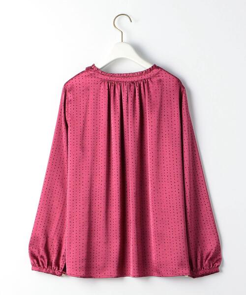closet story（クローゼットストーリー）の「＜closet story（クローゼットストーリー）＞ドット ピコフリル スタンドカラーブラウス（シャツ/ブラウス・レディース・ホワイト/ブラック/ピンク・FREE）」の14枚目の写真