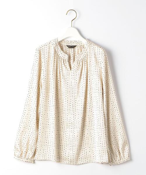 closet story（クローゼットストーリー）の「＜closet story（クローゼットストーリー）＞ドット ピコフリル スタンドカラーブラウス（シャツ/ブラウス・レディース・ホワイト/ブラック/ピンク・FREE）」の19枚目の写真