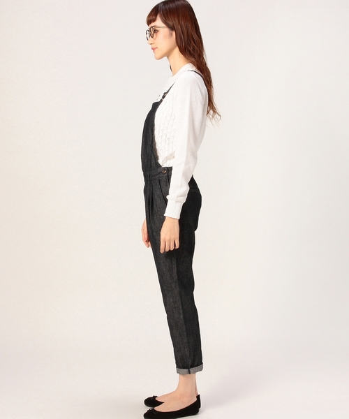 coen(コーエン)の「デニムオーバーオール(サロペット/オーバーオール・レディース・ネイビー・MEDIUM/LARGE)」の5枚目の写真