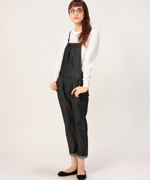coen(コーエン)の「デニムオーバーオール(サロペット/オーバーオール・レディース・ネイビー・MEDIUM/LARGE)」の6枚目の写真