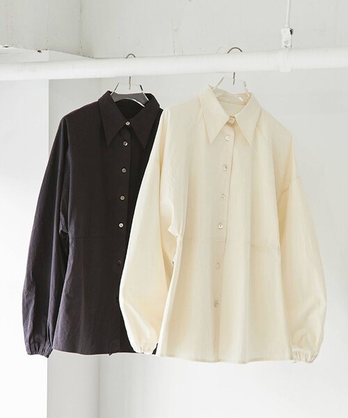 TODAYFUL（トゥデイフル）の「【TODAYFUL(トゥデイフル)】ボリュームスリーブタイプライターシャツ 12120417（シャツ/ブラウス・レディース・ホワイト/ブラック・FREE）」の10枚目の写真