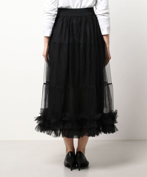 Narcissus（ナルシス）の「【Narcissuｓ WEBSTORE 限定商品】チュールフリルスカート（スカート・レディース・ブラック・FREE）」の5枚目の写真