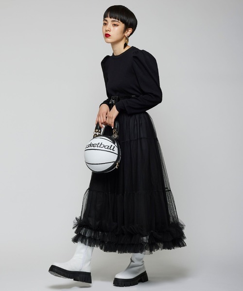 Narcissus（ナルシス）の「【Narcissuｓ WEBSTORE 限定商品】チュールフリルスカート（スカート・レディース・ブラック・FREE）」の6枚目の写真