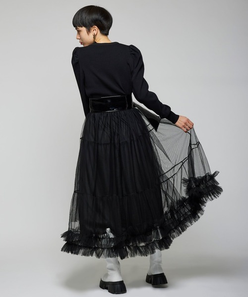 Narcissus（ナルシス）の「【Narcissuｓ WEBSTORE 限定商品】チュールフリルスカート（スカート・レディース・ブラック・FREE）」の8枚目の写真