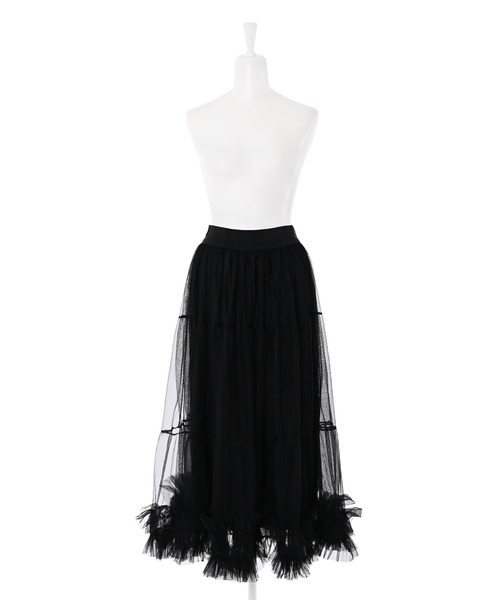 Narcissus（ナルシス）の「【Narcissuｓ WEBSTORE 限定商品】チュールフリルスカート（スカート・レディース・ブラック・FREE）」の12枚目の写真