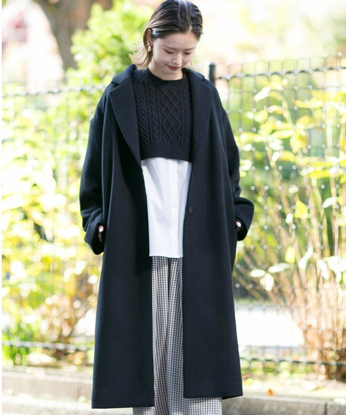 ROSE BUD(ローズバッド)の「【WEB限定】チェスターコート(ダウンジャケット/コート・レディース・ブラック/ベージュ・SMALL/MEDIUM)」の2枚目の写真