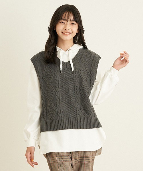 セール ニットベスト パーカセット アンサンブル Pom Ponette Junior ポンポネットジュニア のファッション通販 Zozotown