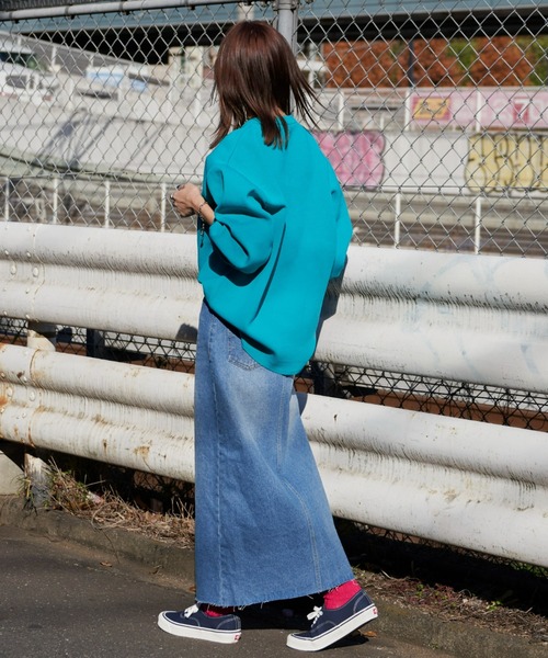 Auntie Rosa Holiday（アンティローザホリデー）の「フロントスリットデニムスカート（デニムスカート・レディース・ブルー・MEDIUM/SMALL）」の11枚目の写真