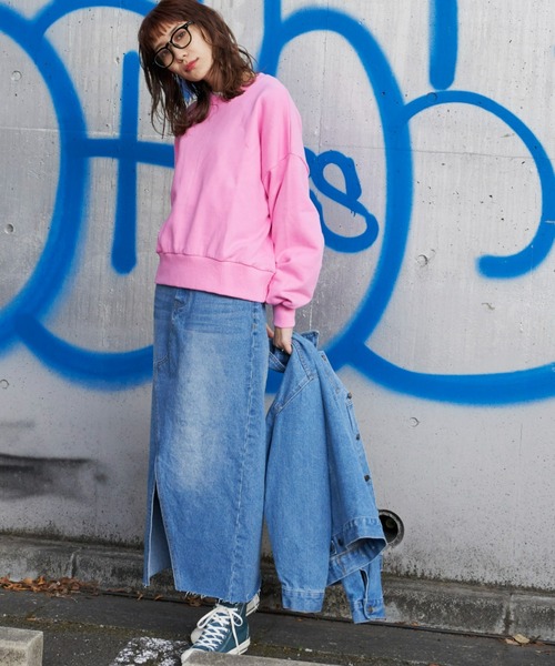 Auntie Rosa Holiday（アンティローザホリデー）の「フロントスリットデニムスカート（デニムスカート・レディース・ブルー・MEDIUM/SMALL）」の16枚目の写真