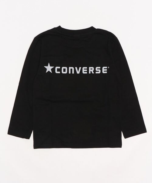 CONVERSE（コンバース）の「【WEB限定】【キッズ】CONVERSE コンバース ポケット付きロンT（130~160cm）（Tシャツ/カットソー・キッズ・ベージュ/ブラック・160/130/150/140）」の3枚目の写真