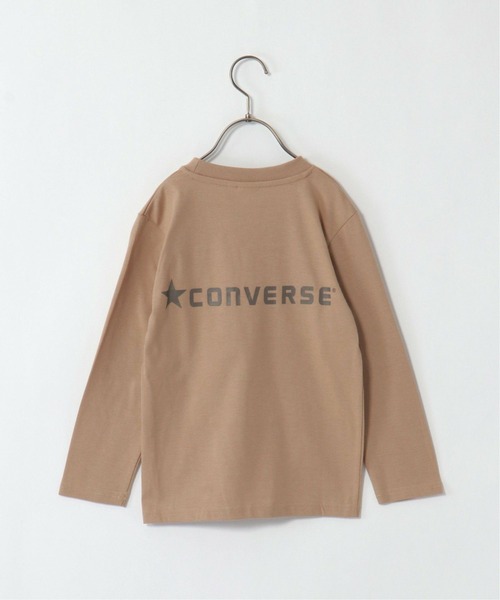 CONVERSE（コンバース）の「【WEB限定】【キッズ】CONVERSE コンバース ポケット付きロンT（130~160cm）（Tシャツ/カットソー・キッズ・ベージュ/ブラック・160/130/150/140）」の5枚目の写真